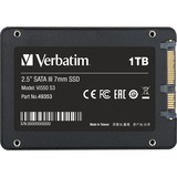 Verbatim Vi550 S3, 1 TB SSD Zwart, 49353, SATA/600, 3D NAND