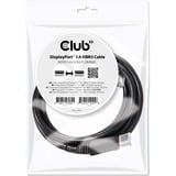 Club 3D DisplayPort 1.4 - DisplayPort 1.4 male-male kabel Zwart, 2 meter, CAC-2068