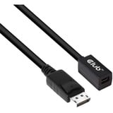 Club 3D Mini-DisplayPort naar DisplayPort 1.4 (male) verlengkabel Zwart, 1 meter
