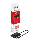 Club 3D SenseVision USB A to HDMI 2.0 Dual Monitor 4K 60Hz adapter Zwart, CSV-1474