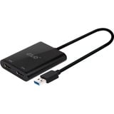 Club 3D USB 3.2 Gen1 Type A naar HDMI Dual Monitor 4K 60Hz adapter Zwart, CSV-1474