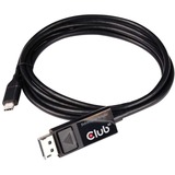 Club 3D USB-C > DisplayPort 1.4  adapter Zwart, 1,8 meter