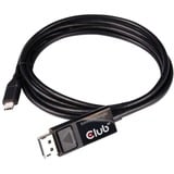 Club 3D USB-C naar DisplayPort 1.4 kabel Zwart, 1,8 meter