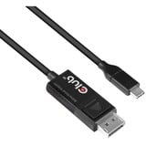 Club 3D USB-C naar DisplayPort 1.4 kabel Zwart, 1,8 meter