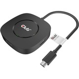Club 3D USB Type C 3.2 Gen 1 MST Hub DisplayPort 1.4 Triple Monitor dockingstation Zwart