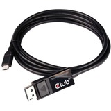 Club 3D USB Type C - DisplayPort 1.4 kabel, 1.8m adapter Zwart, 8K 60Hz, CAC-1557