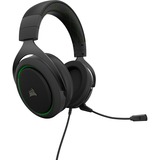 Corsair HS50 Pro gaming headset Zwart/groen, PC, Playstation 4, Xbox One, Nintendo Switch