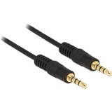DeLOCK 3,5 mm male > 3.5 mm male kabel Zwart, 0,5 meter