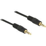 DeLOCK 3,5 mm male > 3.5 mm male kabel Zwart, 2 meter