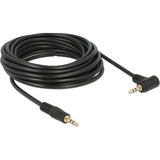 DeLOCK 3,5 mm male naar 3.5 mm male, 5,0m kabel Zwart