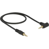 DeLOCK 3,5mm male naar 3,5mm male verlengkabel, 1 m Zwart