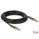 DeLOCK Stereokabel 3,5 mm 3 Pin-stekker > 3,5 mm 3 Pin-stekker Zwart