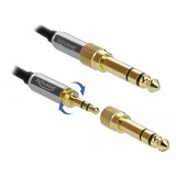DeLOCK Stereokabel 3,5 mm 3 Pin-stekker > 3,5 mm 3 Pin-stekker Zwart