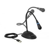 DeLOCK USB Gooseneck Microphone microfoon Zwart