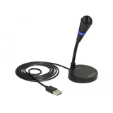 DeLOCK USB Microfoon Zwart, Plug & Play
