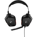 Logitech G332 Wired Gaming Headset Zwart/rood, PC, PlayStation 4 / 5, Xbox One (Series X|S), Nintendo Switch, Mobile