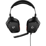 Logitech G332 Wired  over-ear gaming headset Zwart/rood, PC, PlayStation 4 / 5, Xbox One (Series X|S), Nintendo Switch, Mobile