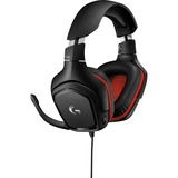 Logitech G332 Wired  over-ear gaming headset Zwart/rood, PC, PlayStation 4 / 5, Xbox One (Series X|S), Nintendo Switch, Mobile