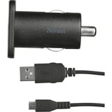 Trust 5W Car Charger met Micro-USB-kabel oplader Zwart, 19347