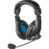Trust Quasar Headset Zwart/blauw, 21661, Pc