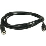 goobay 3,5 mm jack (male) naar 3,5 mm jack (female) verlengkabel Zwart, 3 meter