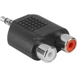 goobay Adapter 3,5mm Jack > 2x Tulp Zwart, Stereo