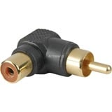goobay RCA (female) naar RCA (male) adapter Zwart, 90º hoek