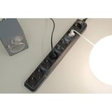 Brennenstuhl Connect Eco-Line Smart Stekkerdoos met 6-voudige timerfunctie stekkerdoos Zwart, 1,5 meter kabel