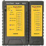 DeLOCK Kabeltester RJ45 / RJ12 + Portfinder Zwart