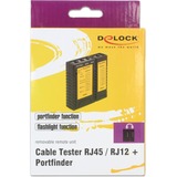 DeLOCK Kabeltester RJ45 / RJ12 + Portfinder Zwart