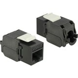 DeLOCK Keystone Module RJ45 jack > LSA Cat.6A UTP Zwart