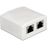 DeLOCK Network Wall Outlet 2 Port Cat.6A LSA montagedoos Wit