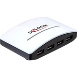 DeLOCK USB 3.0 externe HUB 4 Port usb-hub Wit/zwart, Retail