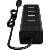 ICY BOX IB-HUB1409-C3 usb-hub Zwart