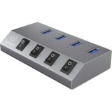 ICY BOX IB-Hub1405 usb-hub Zilver