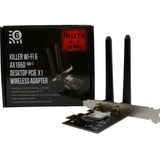 Rivet Networks Killer Wi-Fi 6 AX1650 wlan adapter Zwart,  Bluetooth 5.1
