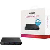 Sitecom USB 3.0 Hub 4 port usb-hub Zwart, CN-083