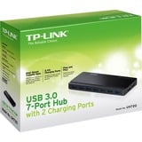 TP-Link UH720 USB 3.0 Hub met 7 aansluitingen usb-hub Zwart, Met oplaadaansluitingen