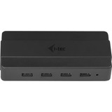 i-tec USB 3.0 Charging HUB 4 Port usb-hub Zwart, incl. Power Adapter