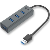 i-tec USB 3.0 Metal HUB 4 Port usb-hub Zwart