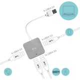 i-tec USB 3.0 Metal Passive HUB 4 Port usb-hub Zilver