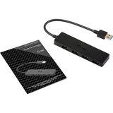 i-tec USB 3.0 Slim Passive HUB 4 Port usb-hub Zwart