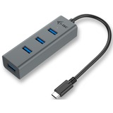 i-tec USB-C Metal HUB 4 Port usb-hub Zwart