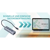 i-tec USB-C Metal HUB 4 Port usb-hub Zwart