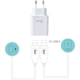 i-tec USB Power Charger 2 Port 2.4A Wit