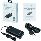 i-tec Universal Charger 100W + USB-A Port 12W Zwart