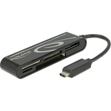 DeLOCK USB 2.0 Card Reader USB Type C 5 Slots kaartlezer Zwart