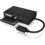 ICY BOX IB-CR401-C3 kaartlezer antraciet, USB 3.0 Type-C