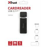 Trust Nanga USB 3.1 Cardreader kaartlezer Zwart