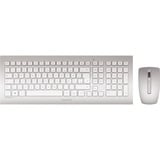 CHERRY DW 8000 draadloze desktopset Zilver, US lay-out (QWERTY), 100%, US lay-out, 1000 - 2000 dpi